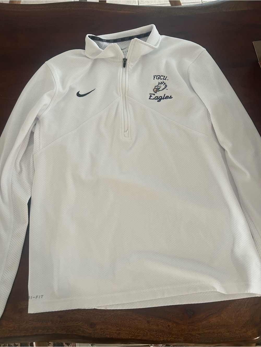 Nike White FGCU Eagles Dri-FIT Quarter-Zip Pullover